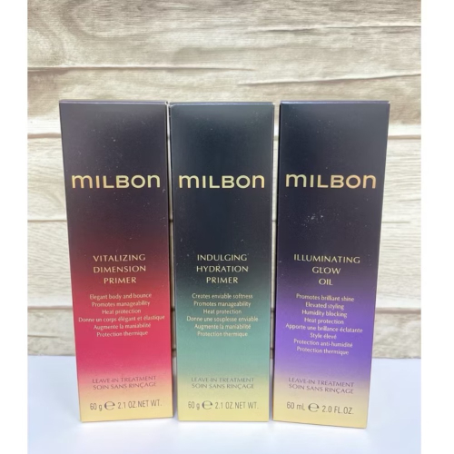 MILBON 哥德式 黑凜 免沖洗護髮 漾澤修護乳 柔曜精華露 喚彈修護乳 60ml