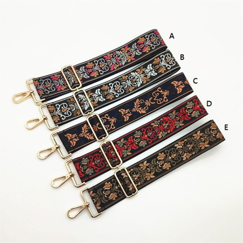 5CM超寬背帶 滿版宮廷刺繡圖騰包包背帶肩揹帶/寬背帶/斜揹帶/超寬版肩帶 包包揹帶 MJMK