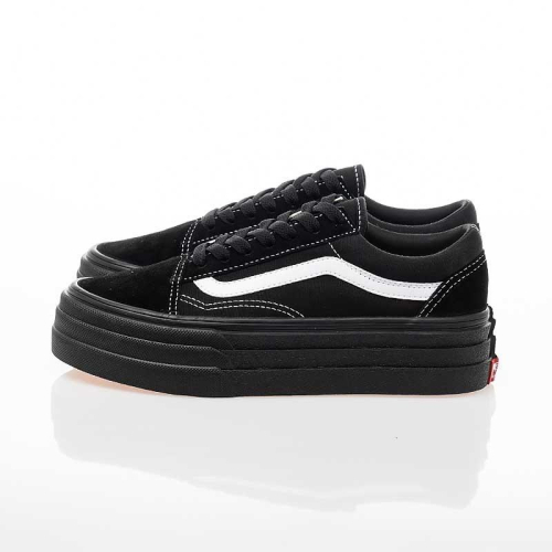 [unclev1966] Vans OLD SKOOL 3SOLE 黑底白線 麂皮 耐髒 增高 個性 厚底 滑板鞋