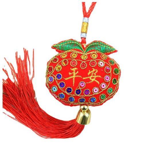??拉拉Lala＇s 端午節粽子香包挂件成品刺繡亮片魚福袋香囊汽車挂件禮品掛飾