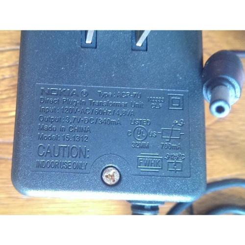 電源供應器 NOKIA ACP-7U 3.7V/340ma