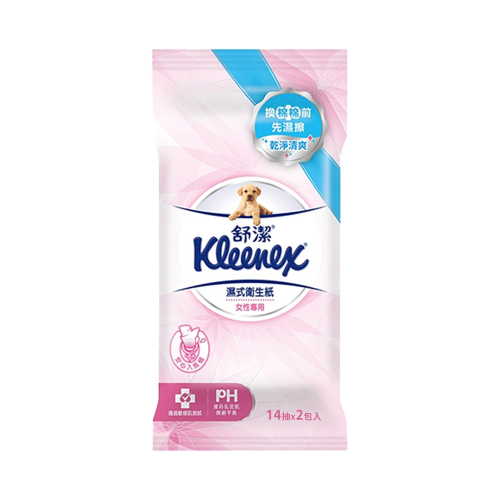 Kleenex 舒潔 女性專用濕式衛生紙 14張x2包x6組