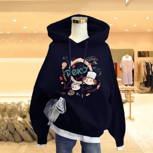 DearGod正韓女裝高舒適~明星款~高級感連帽衛衣女2022年新款秋冬chic香港加絨加厚