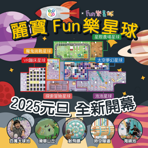 【台中】追風奇幻島 麗寶【Fun樂星球】親子票 1張/4張/6張組 紙本票券