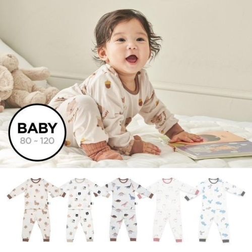 現貨｜ 韓國Dono&Dono / 旗下新品牌Maken Merk 頂級莫代爾家居服 嬰幼兒 寶寶薄長袖睡衣