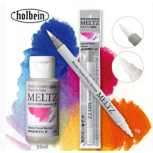 藝城美術~日本Holbein好賓油性色鉛筆專用MELTZ溶劑 35cc罐裝和筆型 2種選擇