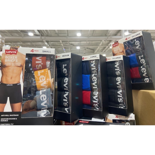 LEVI‘S 男內褲四入組 美國尺寸:S~XXL-吉兒好市多COSTCO代購