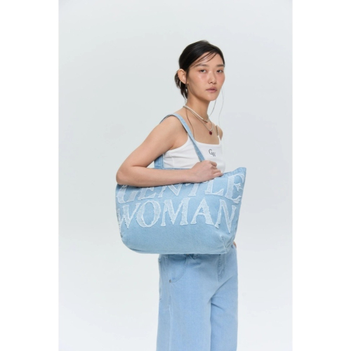 全系列 GW代購 Gentlewoman帆布包 泡芙包 水餃包 生日禮物 牛仔包 丹寧包 淺藍色