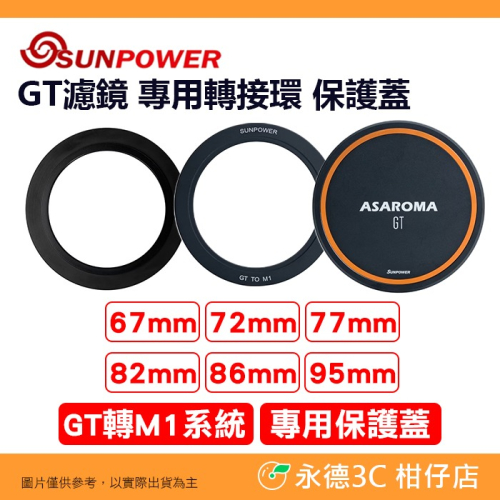 SUNPOWER ASAROMA GT濾鏡 專用 轉接環 保護蓋 67 72 77 82 86 95mm GT濾鏡轉M1