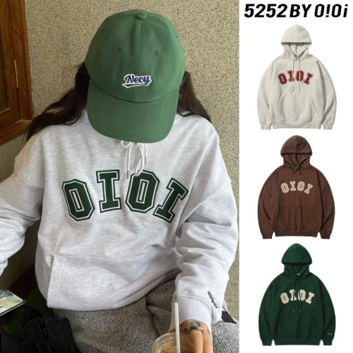 ?在臺現貨?5252 by OiOi 帽T 有刷毛 字母印花 ROSE同款 大學T 帽踢 連帽衛衣