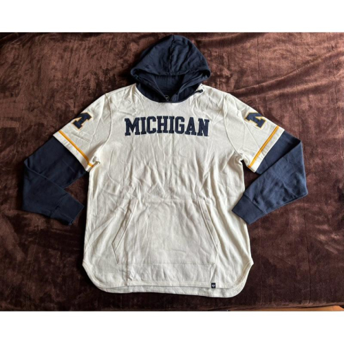 【J4】47 Brand NCAA Michigan Wolverines Trifecta Hoody SZ L