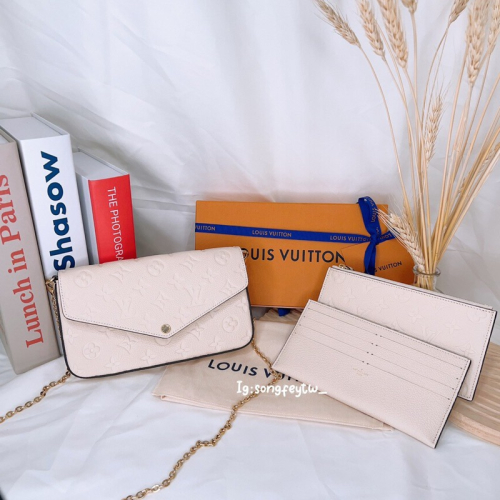 歐美代購 台灣現貨 LV 全球限量款壓紋三合一WOC 斜背包M82323