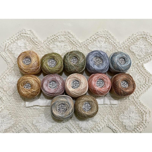 現貨手作刺繡線Valdani珍藏孤品緞染馬卡龍色勾針編織100%絲光棉珍珠線#12