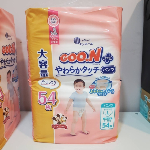 GOO.N 大王 日本境內版 肌快適UJ系列 褲型尿布 L (54片/包)