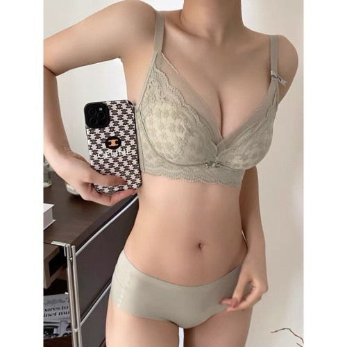 【愛麗絲】法式浪漫甜美！饅頭杯超爆乳！側邊加寬厚杯小胸顯大聚攏上託收副乳無鋼圈