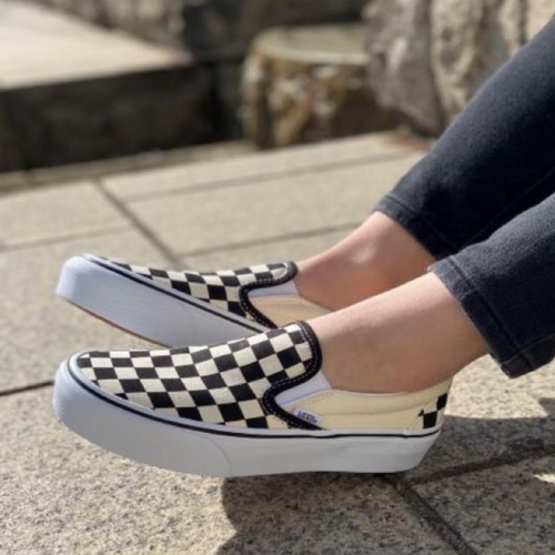 [unclev1966] Vans Slip-on Platform 棋盤格 厚底 增高 落地褲 小隻女必備