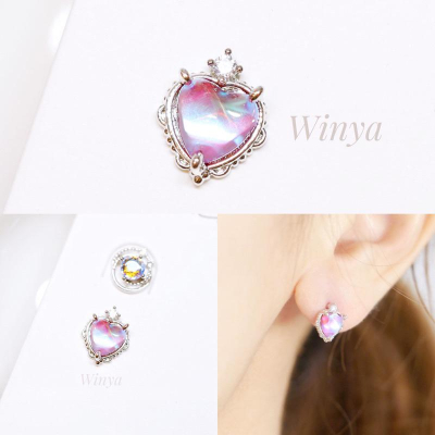 【Winya 韓國飾品 現貨 】正韓 ?? 9款 亮彩 轉珠耳環 醫療鋼耳環 轉珠