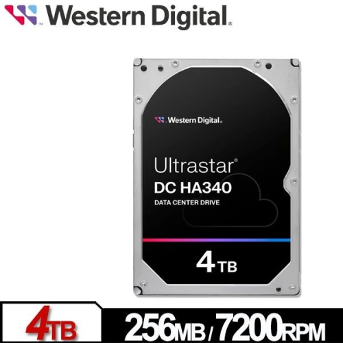 WD Ultrastar DC HA340 4TB 3.5吋企業級硬碟(0B47076)