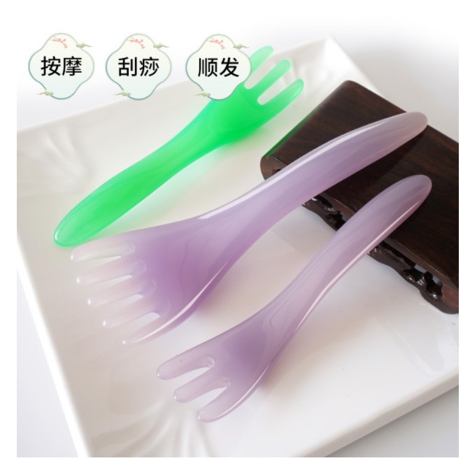 GY.多功能按摩樹脂蜜蠟頭部按摩爪、按摩梳、刮痧板