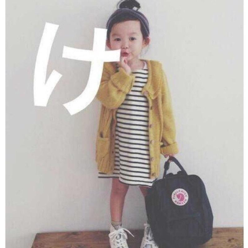 [現貨]日系女童條紋純棉連身裙