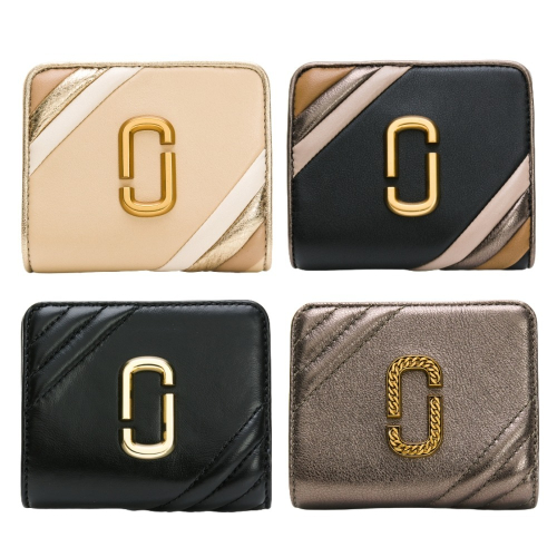 【MARC JACOBS】 經典LOGO皮革對開短夾 __DVSHOP 保證正貨 台灣現貨不用等