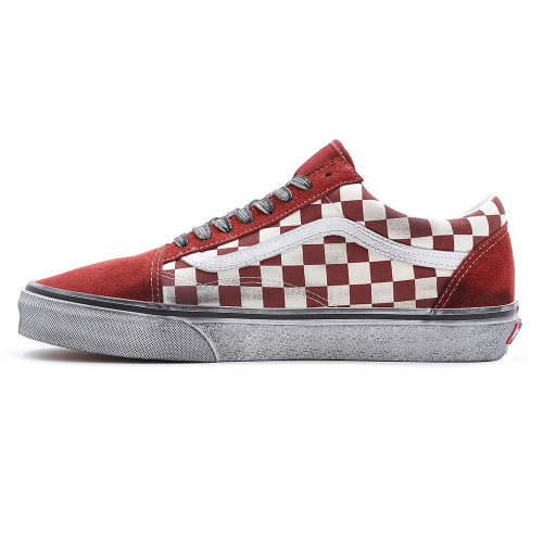 [unclev1966] Vans Old Skool Stressed 紅白格 棋盤格 仿舊 髒髒鞋 滑板鞋 男女款