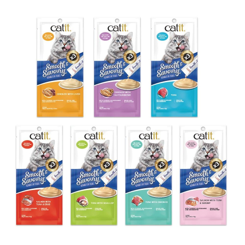 【Catit嘿卡堤】 鮮溜肉泥系列 15克*4條入 貓肉泥 寵物肉泥 寵物點心 貓零食 寵物零食