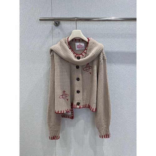 暖呼呼?Vivienne Westwood 圍巾針織外套 毛衣外套 針織開襟衫，厚款華夫格毛衣&含圍巾，自帶蓬鬆軟fu