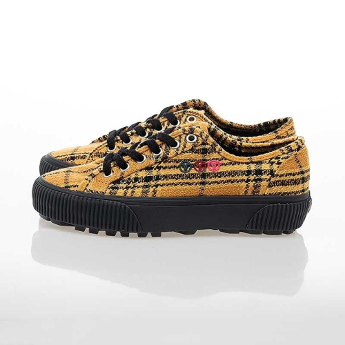 [unclev1966] Vans DELRIDGE SF STYLE 23 厚底 鬆餅底 黃色 學院 格紋 女生