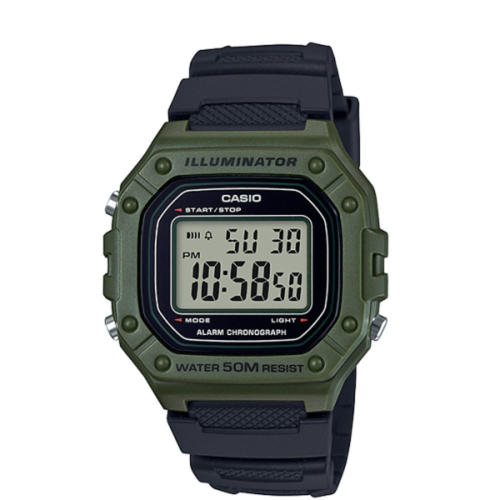 CASIO 卡西歐復古方形錶款/W-218H-3AVDF
