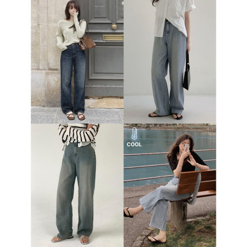 ?No.1夏季丹寧 正韓製2種褲長薄款牛仔褲 pants 3色 / slowand 투데이 썸머라이트 데님팬츠