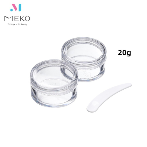 MEKO 分裝圓瓶2入(20g) /旅行分裝瓶/乳霜罐/面霜罐/藥膏罐/分裝瓶 D-012-2