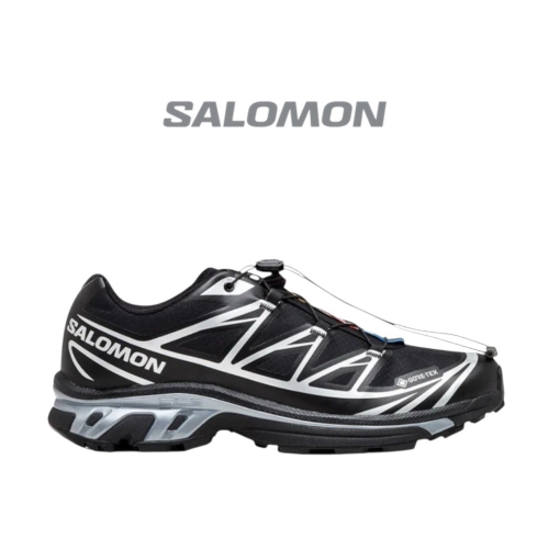 ? Salomon XT-6 越野登山鞋 L47450600 黑銀色｜黑色｜銀色｜白色｜網眼布鞋面｜防潑水｜運動鞋 男