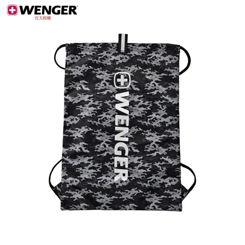 WENGER 威戈 FlowUp 束口後背袋 黑迷彩 610192