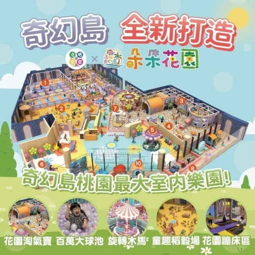 【桃園】中壢麗陽商場5樓【朵朵花園】追風奇幻島集團 親子票 1張/4張/6張組 紙本票券