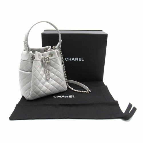 CHANEL 冰川灰 水桶包 鍊條 手提 側背包 斜背包 情人節 七夕 禮物