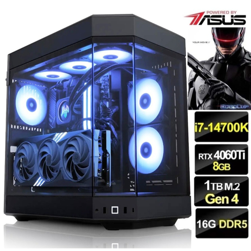 20核 I7-14700K 超頻水冷 梟鷹 WIFI6 雙風扇 RTX4060TI 飇16G D5 電競主機【機器戰警