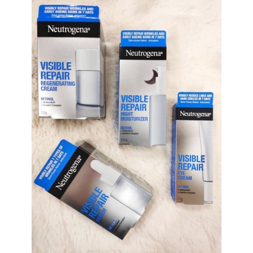 最優惠全新升級Neutrogena台灣露得清 肌緻新生A醇?乳霜50g?眼霜15g?精華30ml?晚霜30ml