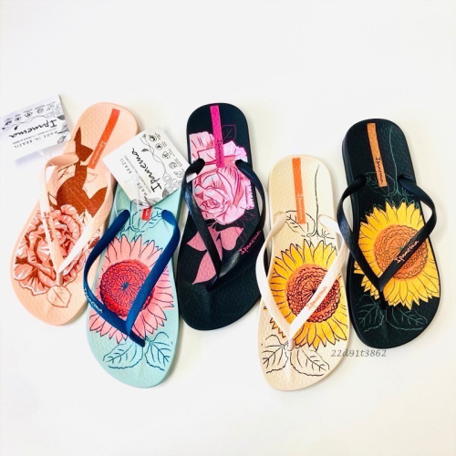 【現貨】IPANEMA TEMAS XII FE 女生 Women M 人體工學 玫瑰 太陽花系列 人字夾腳拖鞋
