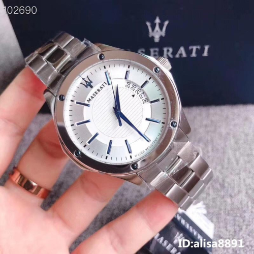 MASERATI瑪莎拉蒂手錶 男士石英錶 簡約時尚銀色鋼帶錶 商務男錶 日曆防水手錶R8853127001 休閒通勤男