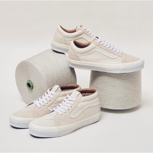 [unclev1966] 代購 Vans Vault VINTAGE 奶白 杏色 荔枝皮 麂皮 拼接 23FW 滑板鞋