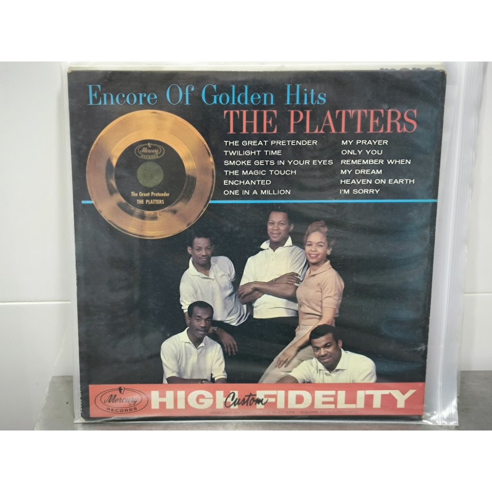 二手黑膠唱片-派達斯 唱碟 五黑寶合唱團 The Platters Encore of Golden Hits