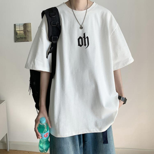 短袖T恤 男士t恤2023新款夏季香港潮流百搭ins潮流上衣服半袖潮牌純棉
