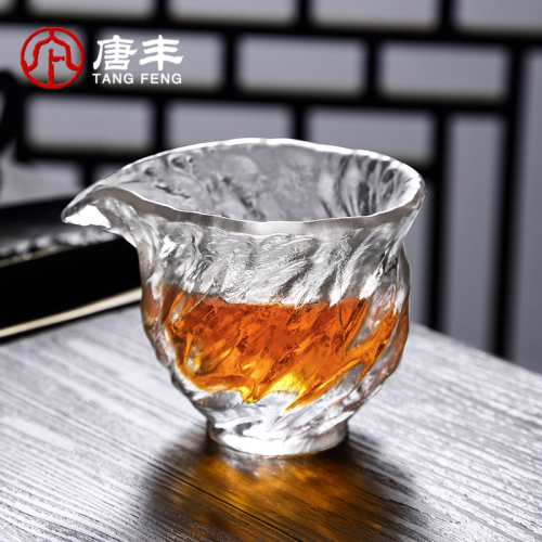 唐豐冰凍燒公道杯家用功夫茶分茶器琉璃透明貪心杯大容量裝茶器