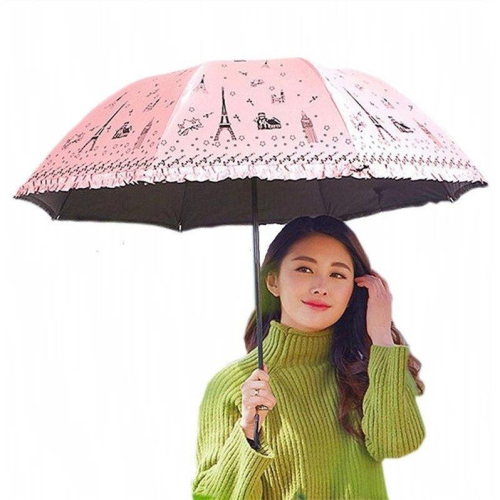 十骨八骨大號雙人雨傘黑膠防曬遮陽晴雨傘男女防紫外線折疊太陽傘