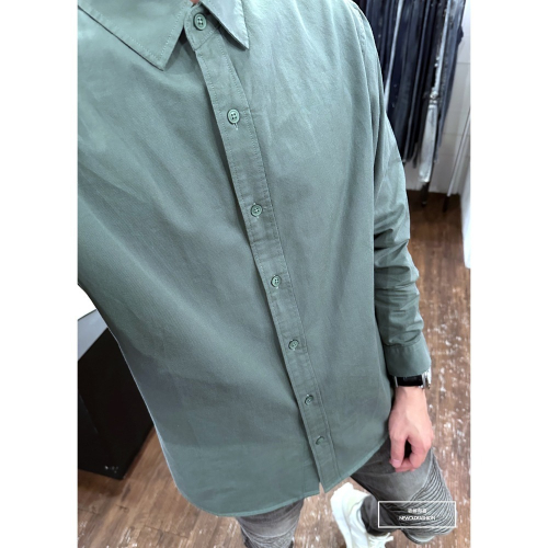 『新品上市』重磅純色素面襯衫-綠(NOF23092088)