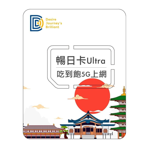 【DJB暢日卡ULTRA】日本網卡 日本sim卡 日本5g網卡吃到飽 4~25天 無限流量吃到飽不降速