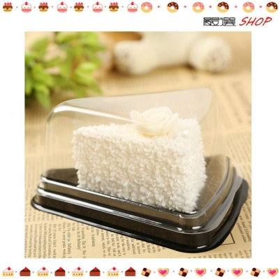 【嚴選SHOP】10入 三角天地蓋 蛋糕盒 透明盒 乳酪蛋糕 起司蛋糕 塑膠盒 【S026】