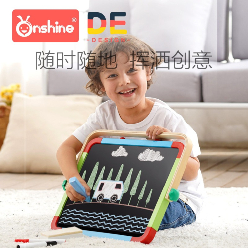 兒童畫板寫字板幼兒磁性黑板便攜白板小學生支架式畫畫板3-6歲嬰兒塗鴉畫板