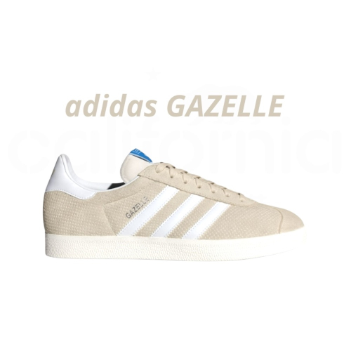 ?adidas GAZELLE 休閒鞋 IF3817 淺卡其色｜白色｜白色底｜皮革｜麂皮｜平底鞋｜男女通用款鞋